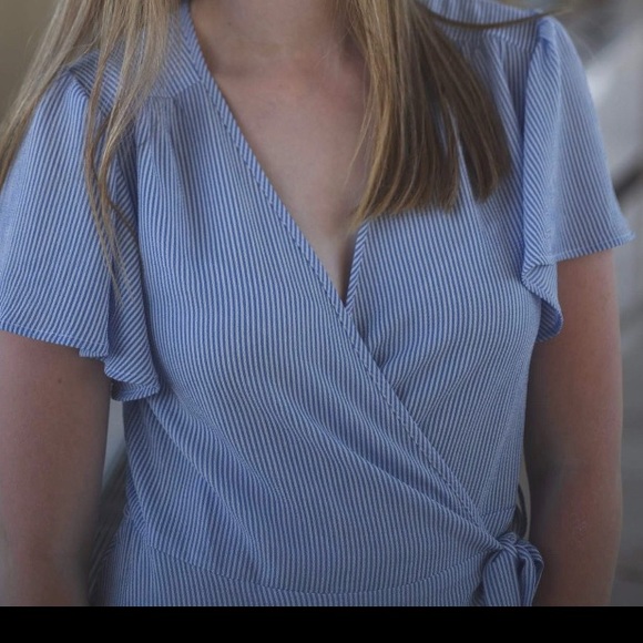 Wrap dress light blue - Picture 1 of 5